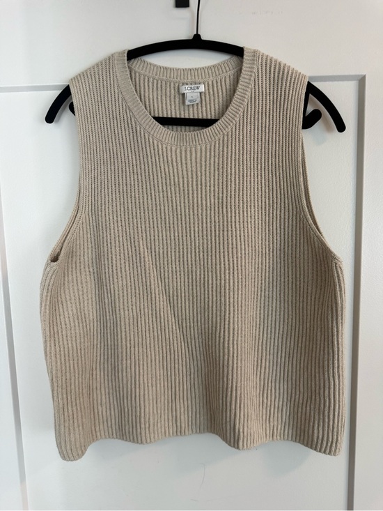J. Crew Tops - J. Crew Beige Ribbed Sleeveless Knit Shell